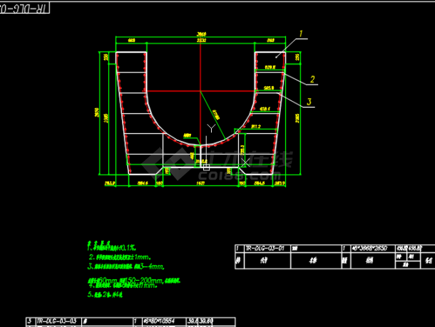 路桥工程渡槽结构与模板CAD设计套图-图二