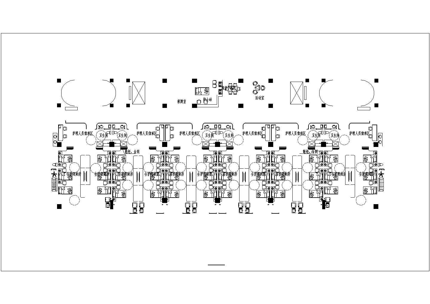 6层养老院建筑施工图，含推敲图纸