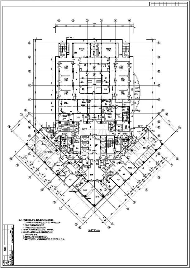 某个地区的居民住宅的07四层平面设计图-图一