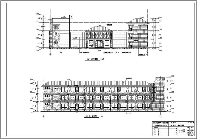 某地三层中学办公楼建筑设计施工图_图1