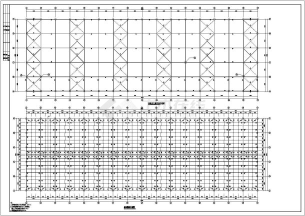 某地单层钢屋架结构厂房全套结构施工图-图一