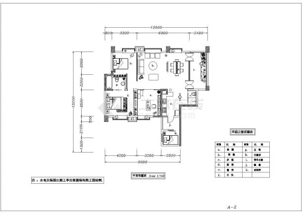 某小区住宅中式古典风装修设计施工图（含效果图）-图二