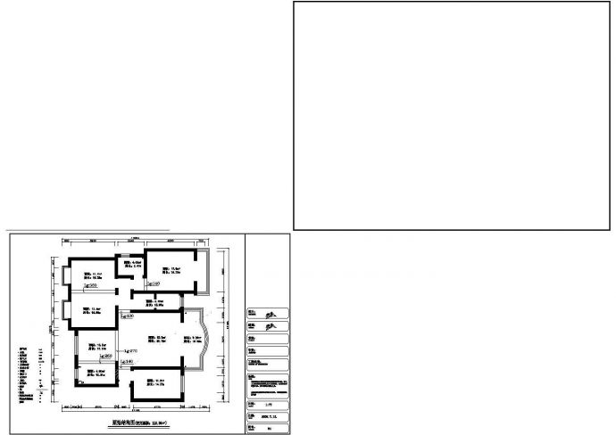 某中式风住宅三室一厅装修设计图（含效果图）_图1