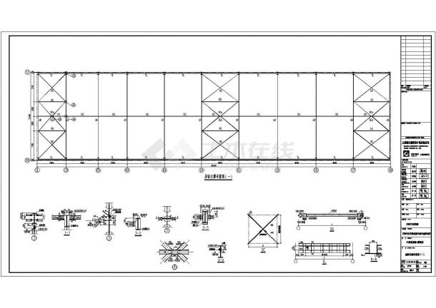某地两层钢结构厂房结构设计施工图-图二