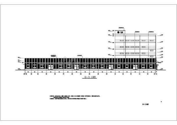江苏省多层框架结构厂房建筑设计施工图-图二