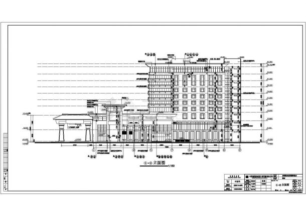 成都某十层框剪结构酒店建筑方案图-图二