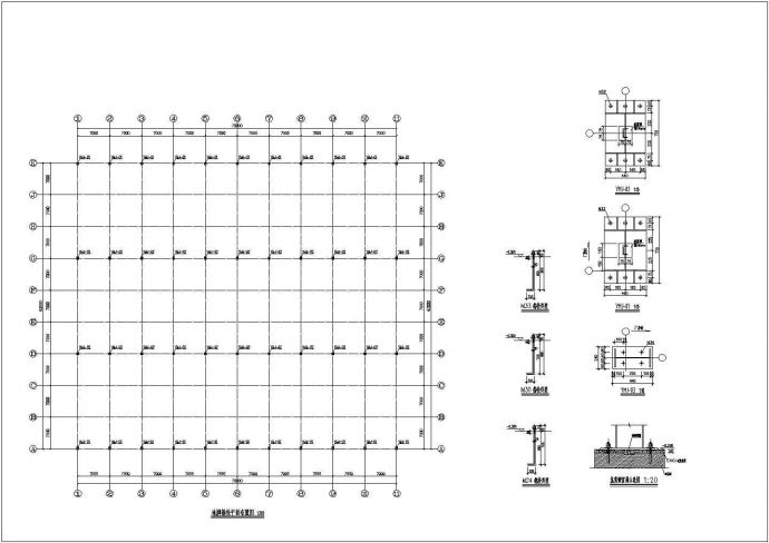南京某门式钢架结构厂房结构设计施工图_图1