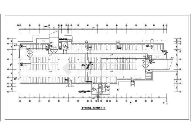 某小区一层地下车库电气设计全套施工图-图二
