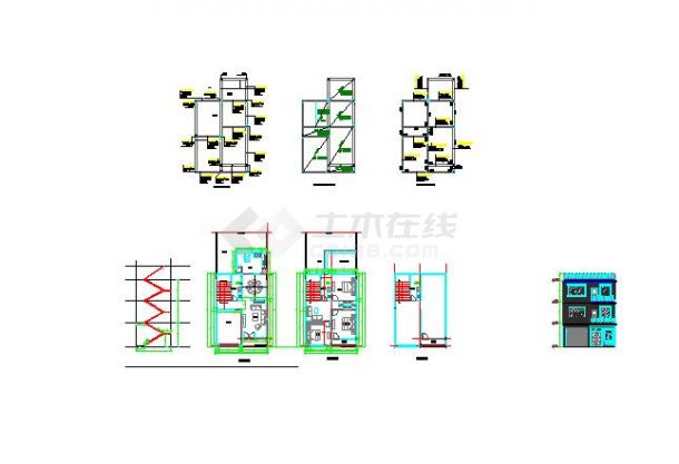 某地小型私人小别墅建筑、结构配筋图-图一