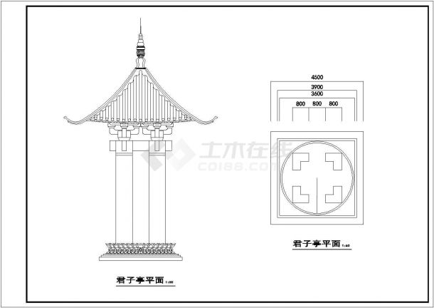 某地区某精品古建筑一设计cad施工图-图一