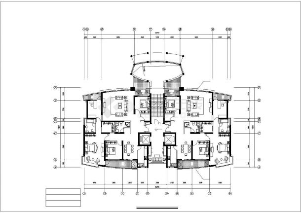 三室二厅一书房户型住宅楼设计图纸-图二