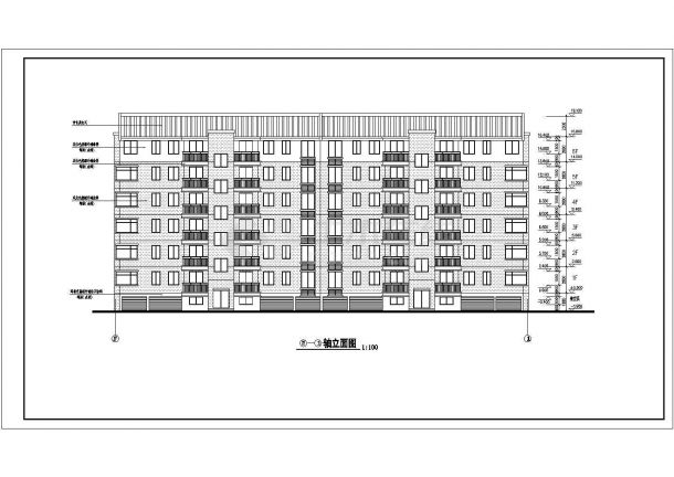 某地区6层异形柱框架结构住宅建筑施工图-图二