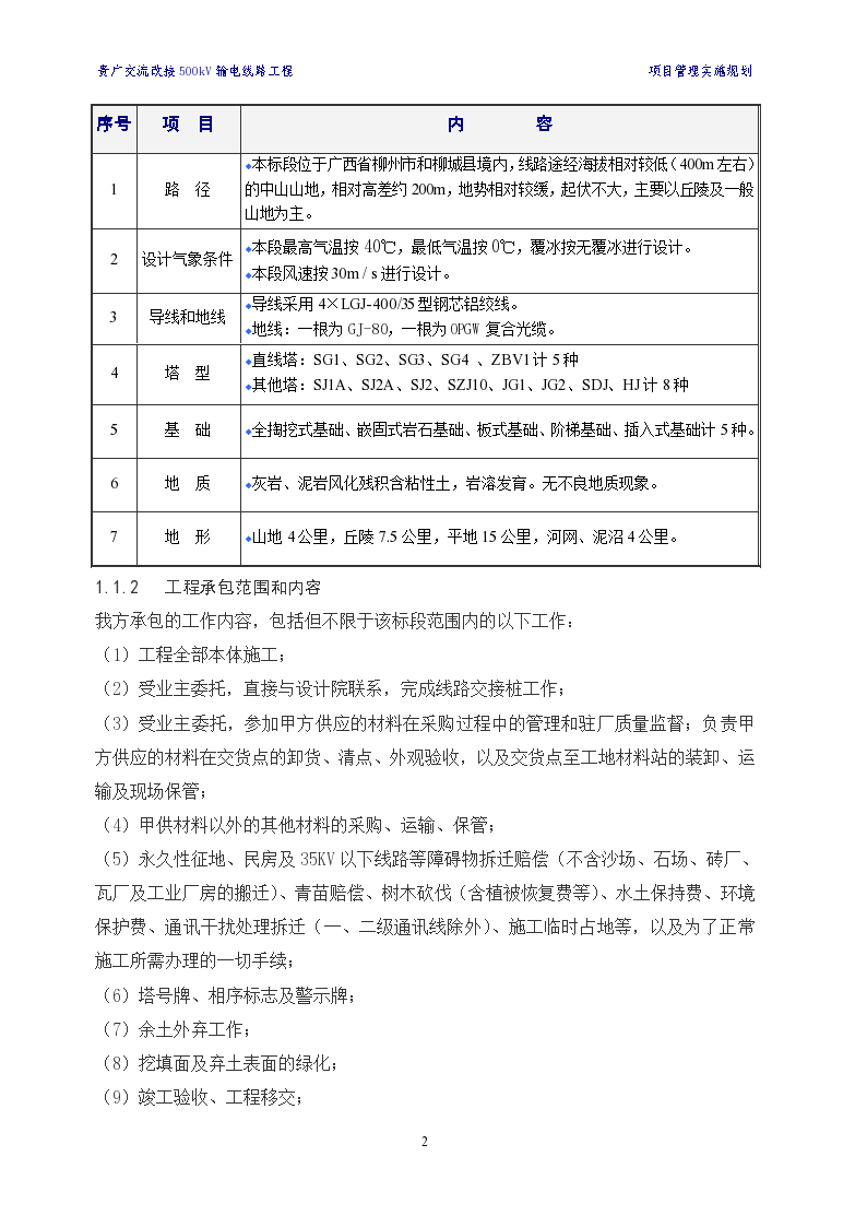 某地交流改接500kV输电线路工程施工组织设计-图二