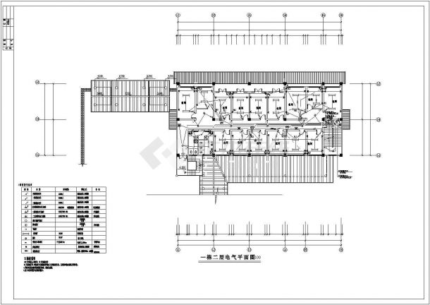 某集团多层住宅电气设计方案及施工CAD图纸-图二