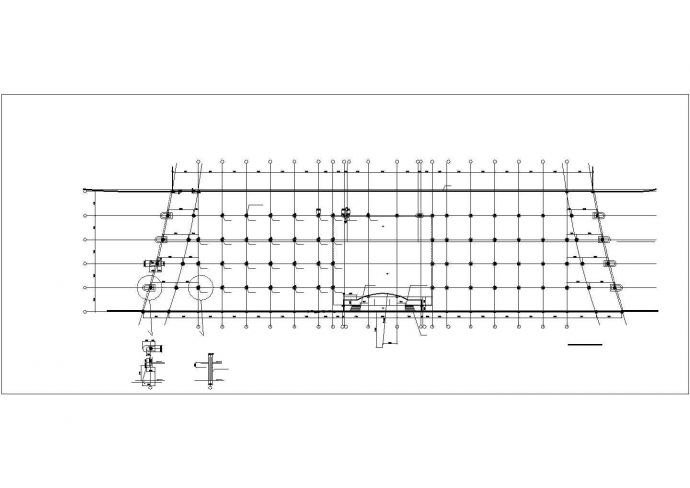 某大学广场建筑平立面施工图（含总平面图）_图1