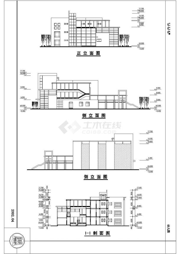 长44.1米 宽34.2米 3层1793平米幼儿园建筑设计图-图二