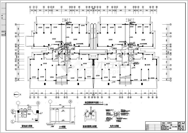 某地小高层住宅电气cad施工平面图纸全套-图二