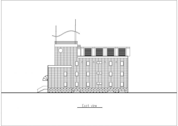 某地皇明别墅的豪华CAD建筑设计图_图1