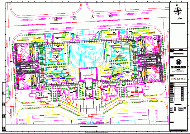 某地建安公园方案文本园林CAD设计施工图-图一
