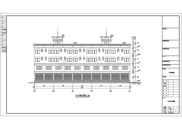 漳州市某厂区四层框架结构宿舍楼建筑设计施工图-图二