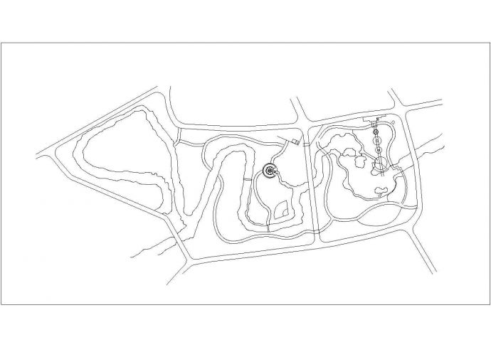 某地鹅脯公园详细规划园林CAD设计施工图_图1