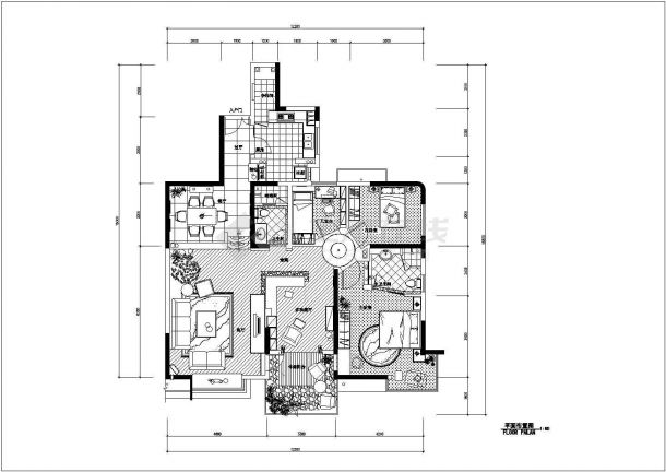 某经典住宅建筑cad施工详细精简图-图一