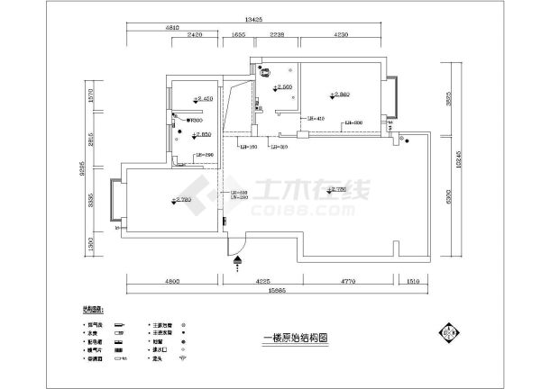 某地梦园别墅的完整CAD施工图纸-图一