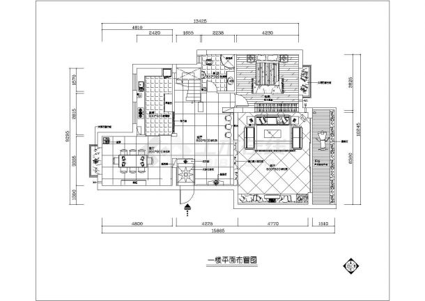 某地梦园别墅的完整CAD施工图纸-图二