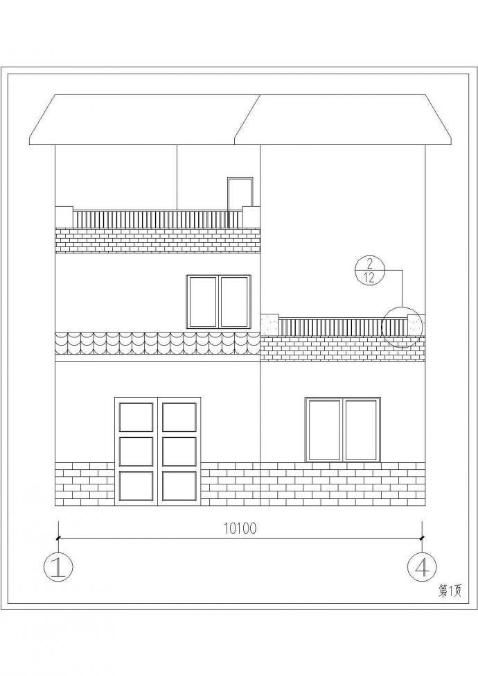 某地农村三层砖混结构房屋建筑设计施工图_图1
