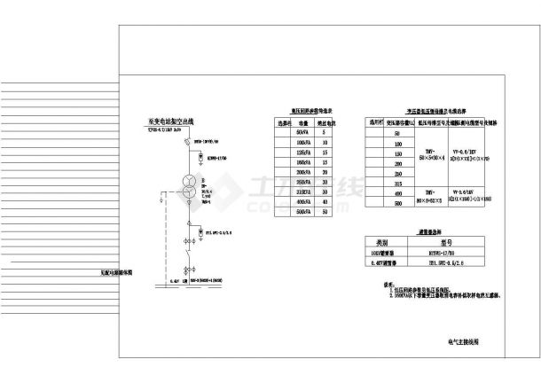 露天变电所标准全套详细电气设计施工CAD图-图二