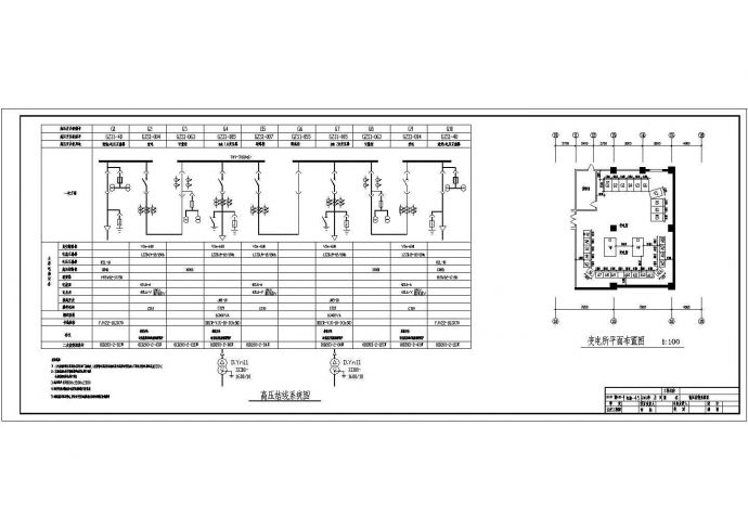 某大厦变电所全套详细电气设计施工CAD图_图1