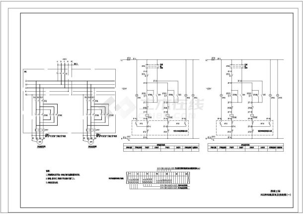 某市政泵房电全套详细电气设计施工CAD图-图二