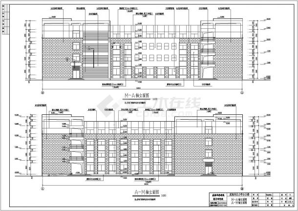 山东省某小学四层教学楼建筑设计施工图-图二