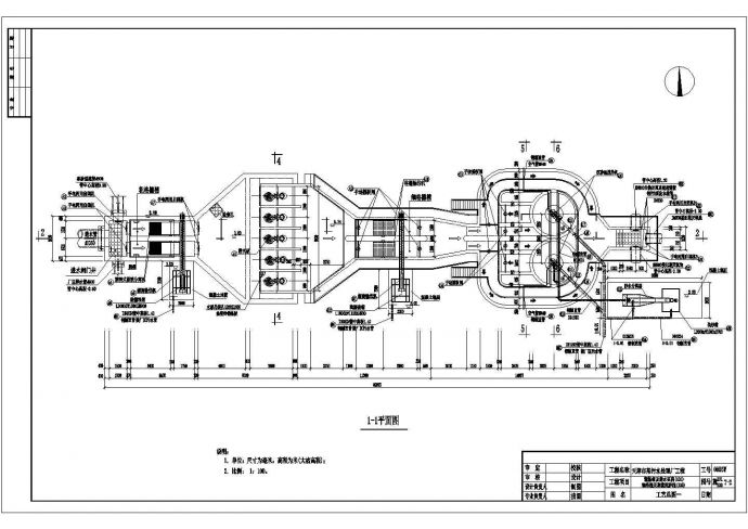 某工程污水处理厂废水处理设计施工图_图1