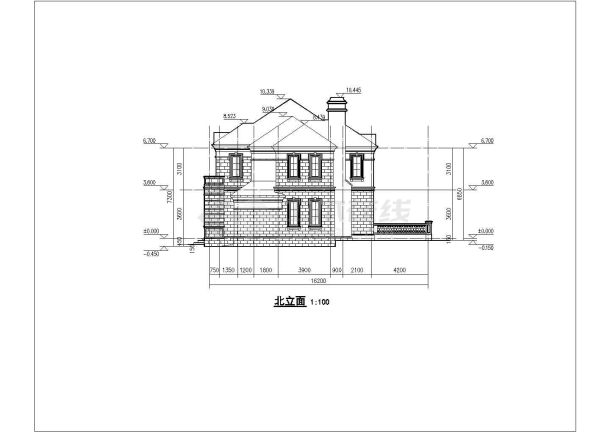 四套两层框架结构欧式小别墅户型图-图二