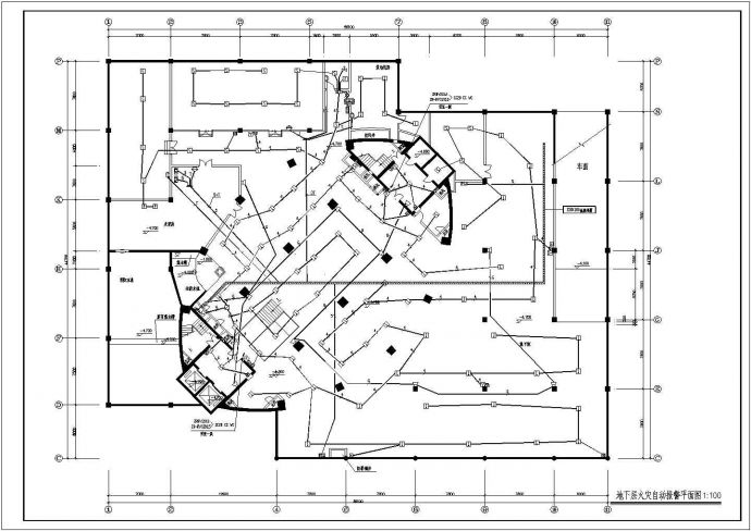 管理中心办公大楼弱电全套详细电气设计施工平面CAD图_图1