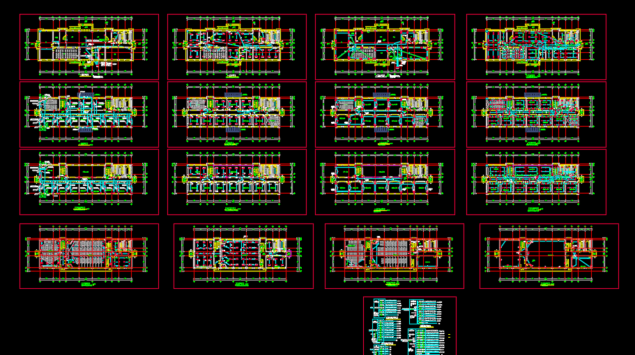 大学五层教学楼强弱电CAD施工图