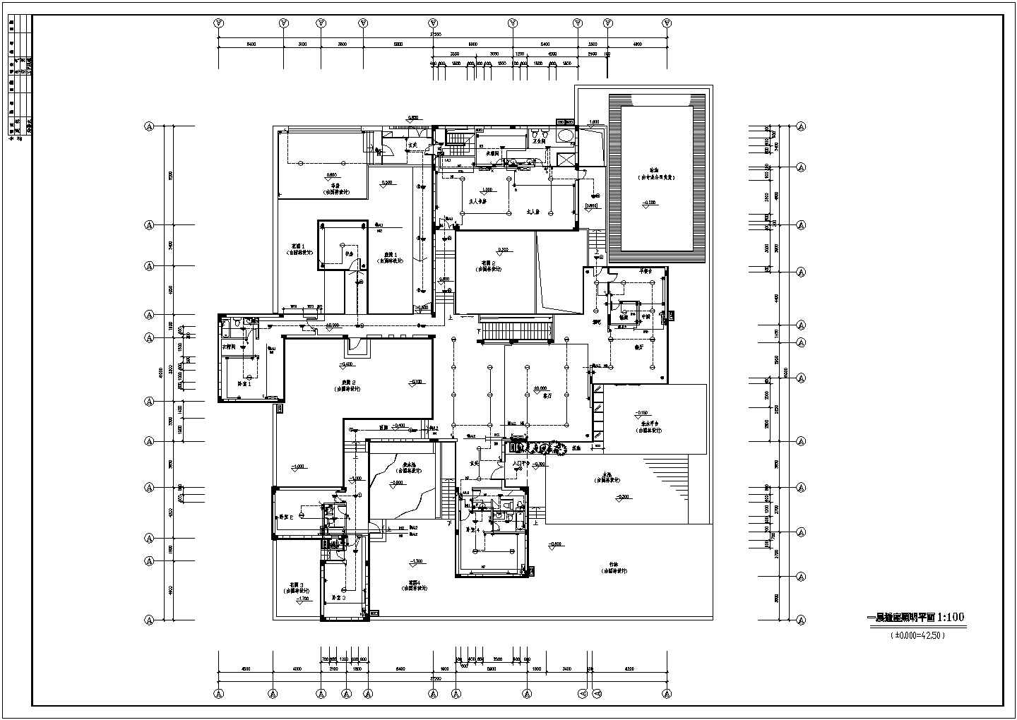 别墅售楼处电气设计全套详细电气设计施工CAD图