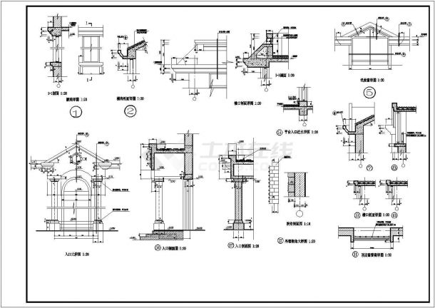 混凝土别墅建筑结构设计CAD全套施工图纸-图一