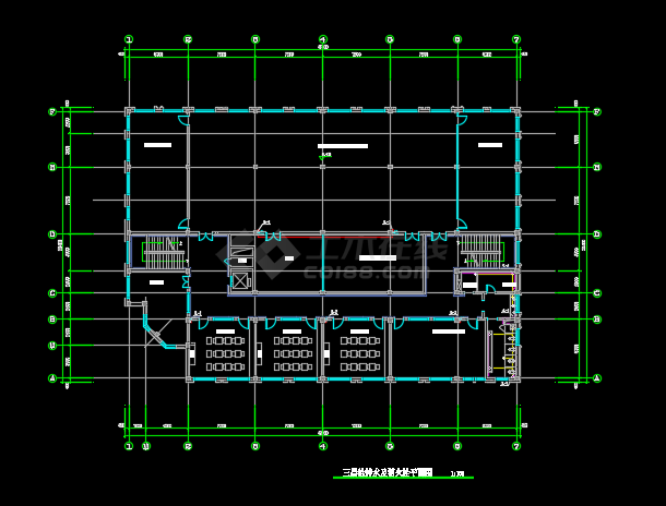 五层学校综合楼给排水消防设计施工图-图二