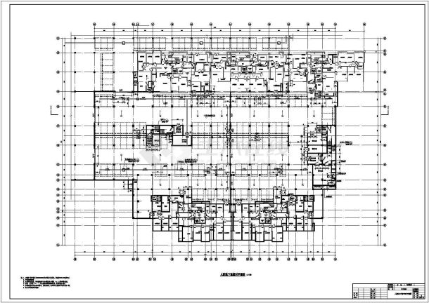 某地区地下车库建筑结构人防施工图纸-图一