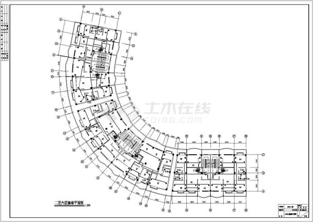 小区住宅A栋电气设计平面图纸全套-图二