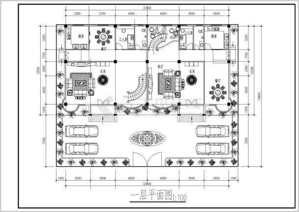 某地区大型高级别墅建筑施工方案图（共5张）-图一