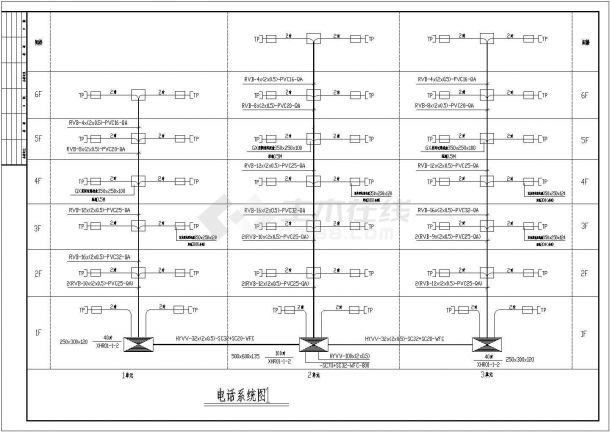 某地区 (3)号商住楼电气cad设计施工图-图二