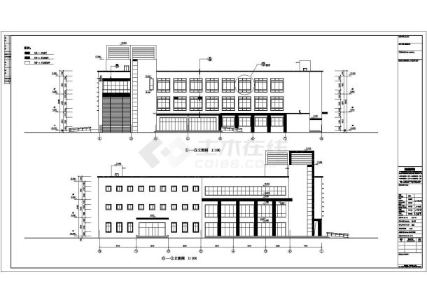 某学校三层砖混结构食堂建筑设计施工图-图二