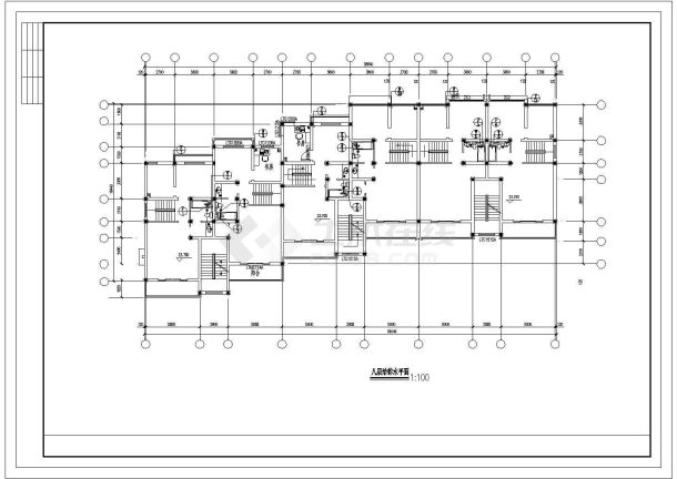 某地区 (6)号商住楼电气cad设计施工图-图二