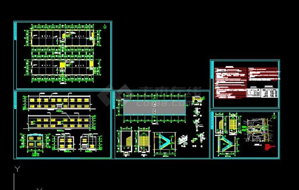 某地塑料厂房建筑施工图（共5张）-图一