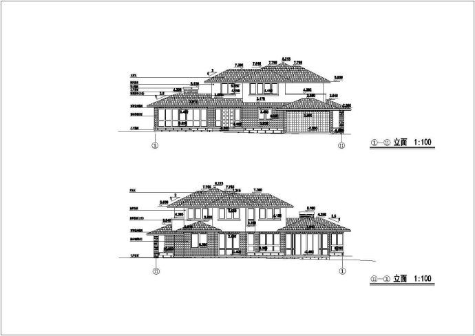 西湖高尔夫别墅建筑施工设计CAD方案图_图1