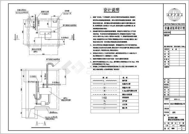 【南京】某5层砼结构制药厂院区锅炉房室外动力管线全套施工图-图二