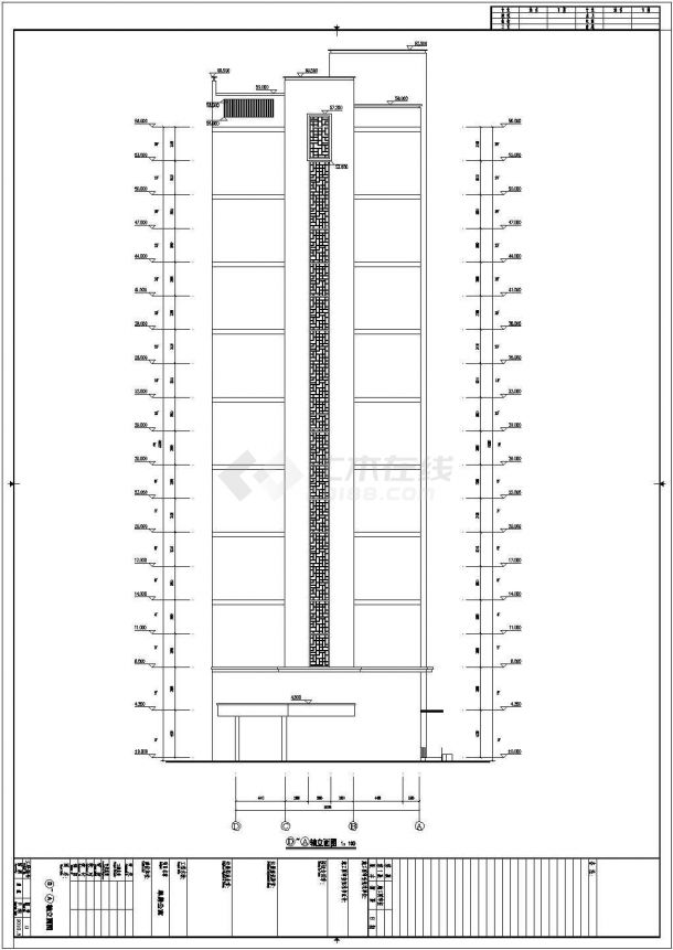 某框架剪力墙高层公寓建筑设计施工图-图一